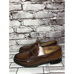 Stuart Holmes Executive Brown Leather Penny Loafers Dress Shoes Men 10D US/43EU